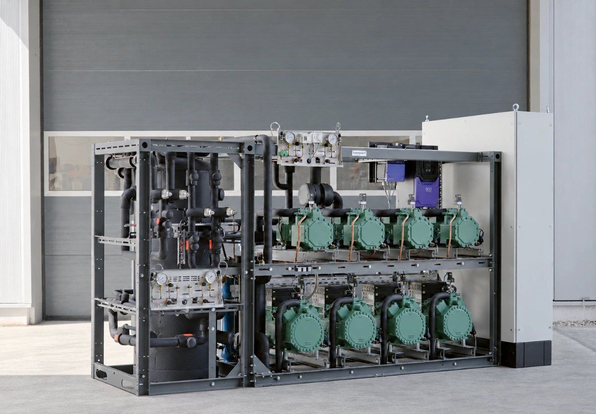 CO₂-Verbundanlage mit R744 für industrielles Schockfrosten von Backwaren