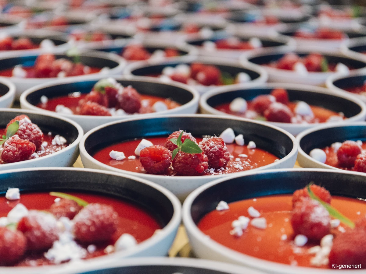 Portionierte Speisen in der Lebensmittelproduktion für Großverbraucher
